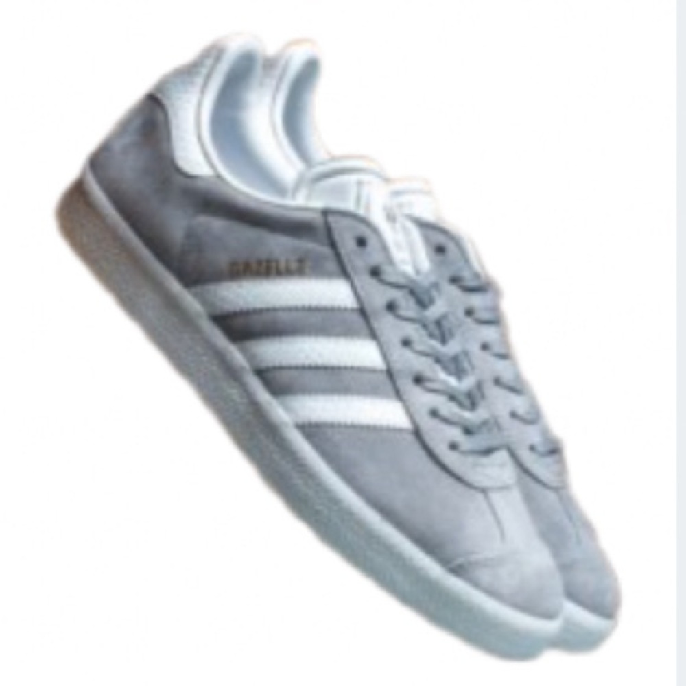 Adidas Gazelle Sneakers Size 7.5 Gray White